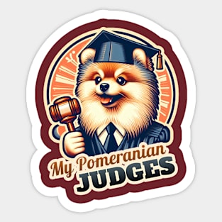 Pomeranian judge Sticker